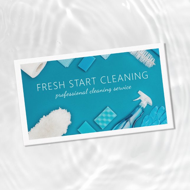 Professional House Cleaning Service Supplies Business Card (Creator Uploaded)