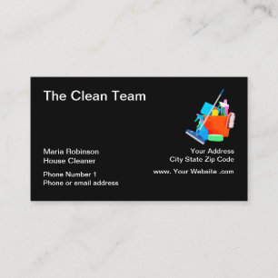 Professional House Cleaning Services Business Card