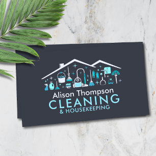 Professional House Cleaning Services Business Card