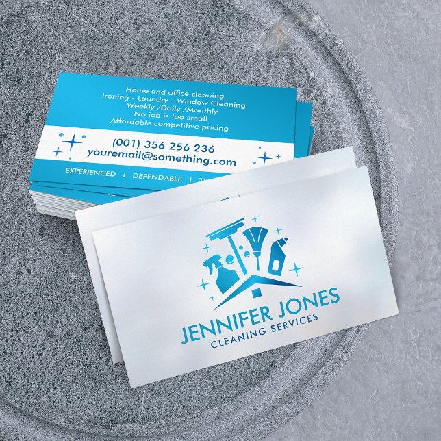 Professional House Cleaning Services Business Card (Creator Uploaded)