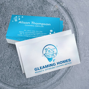 Professional House Cleaning Services Business Card
