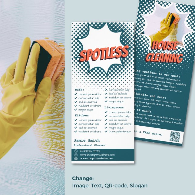 Professional House Cleaning Services Information Rack Card (Professional House Cleaning Services Information Rack Card)