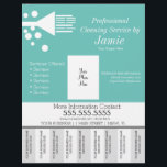 Professional House Cleaning Tear Off Strips  Flyer<br><div class="desc">Modern Flyers for Cleaning Service</div>