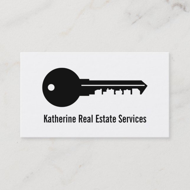 Professional House Key Real Estate Agent Business Business Card (Front)
