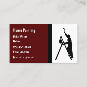 Professional House Painter Editable Business Cards
