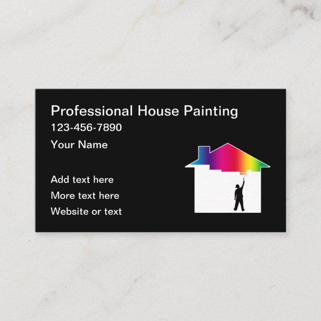 Professional House Painter New Business Card (Front)