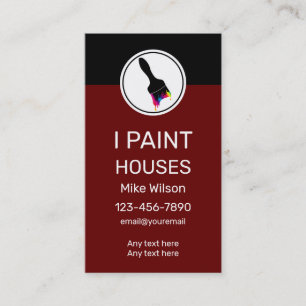 Professional House Painter Vertical Business Card
