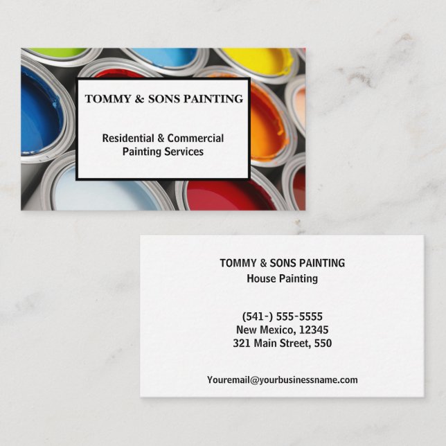 Professional House Painting  Business Card (Front/Back)