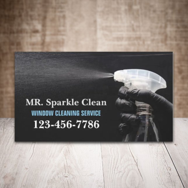 Professional Housekeeping Service Window Cleaning  Business Card (Professional Housekeeping Service Window Cleaning Business Card)