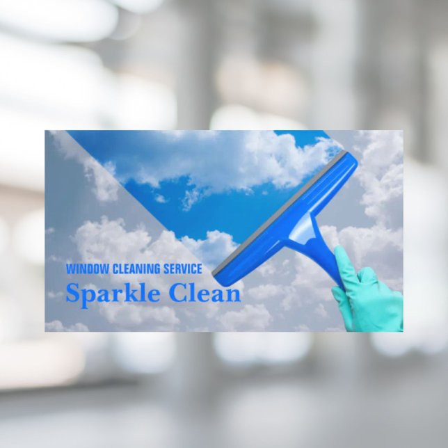 Professional Housekeeping Squeege Window Cleaning  Business Card (Professional Housekeeping Squeege Window Cleaning Business Card)