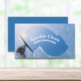 Professional Housekeeping Squeege Window Cleaning  Business Card