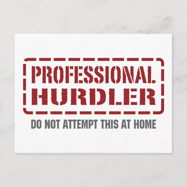 Professional Hurdler Postcard (Front)