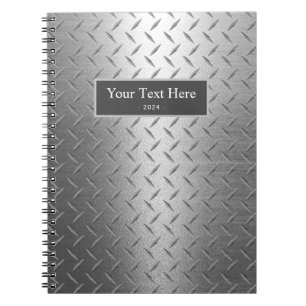 Professional Industrial Metal Background Notebook