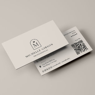 Professional Initial Crown Arch Sand Marketing Business Card