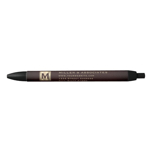 Professional Initial Logo Black Ink Pen (Front)