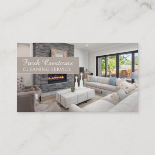 Professional Interior Maid Housecleaning Service Business Card