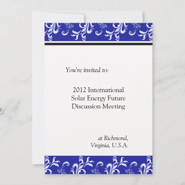 professional, international,company meeting invitation (Front)