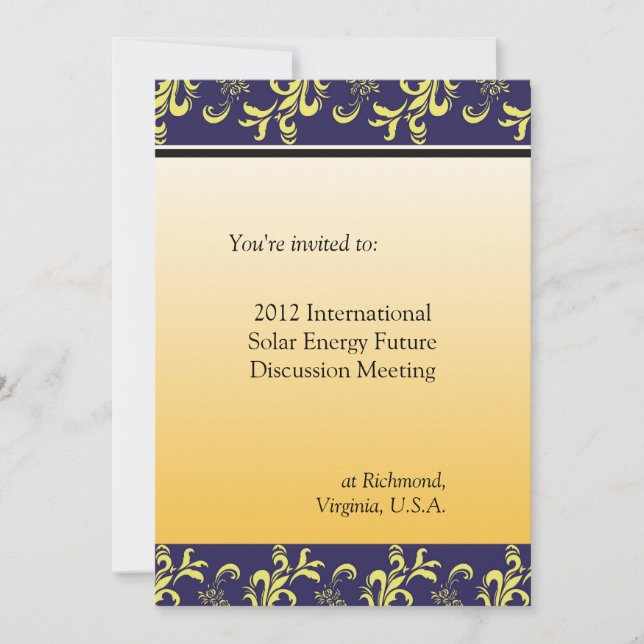 professional, international,company meeting invitation (Front)