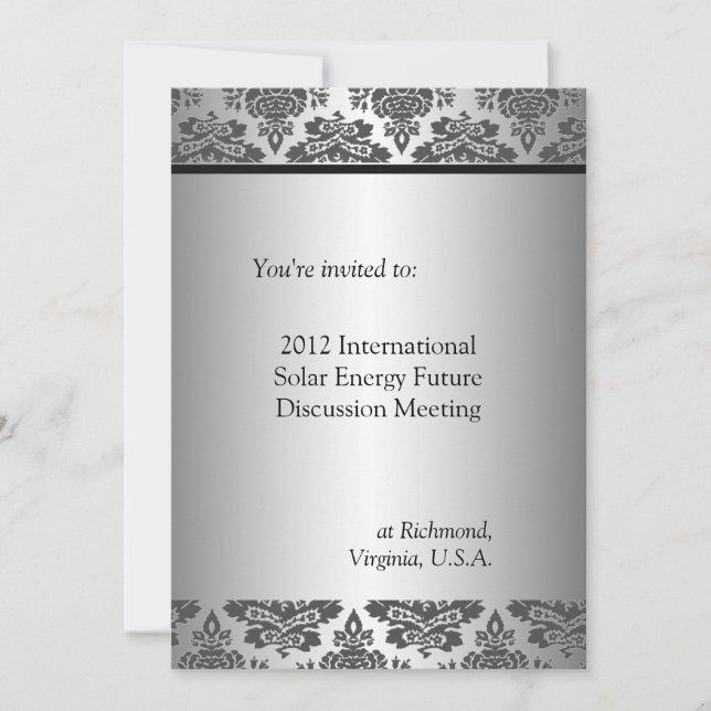 professional, international,company meeting invitation (Front)