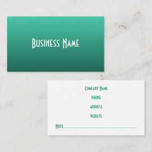 Professional Jade Green Business Card