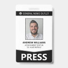 Professional Journalist Press Pass ID