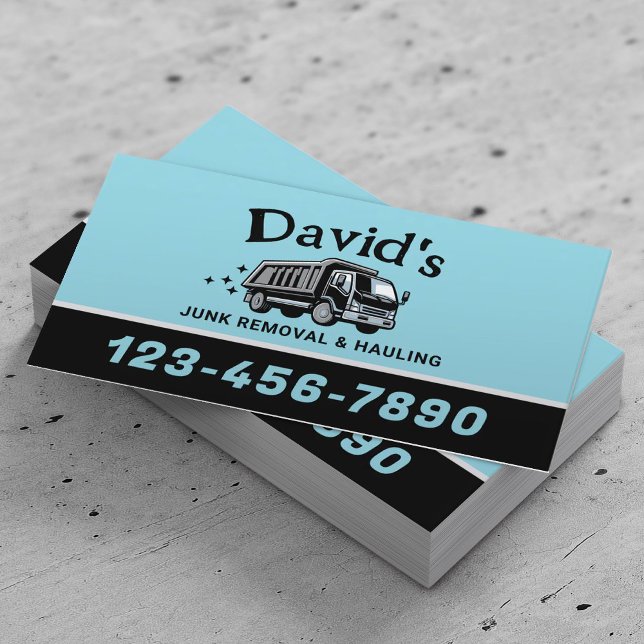 Professional Junk Removal & Hauling Service Business Card (Creator Uploaded)