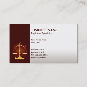 professional justice business card