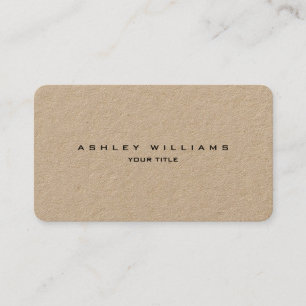 Professional kraft modern plain unique business card