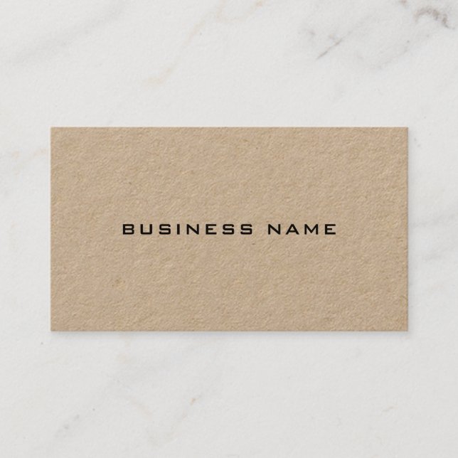 Professional Kraft Paper Elegant Design Modern Business Card (Front)