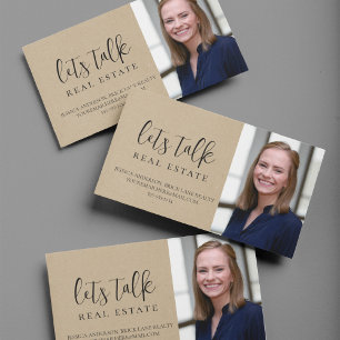 Professional Kraft Paper Real Estate  Business Card