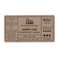 Professional Kraft Soy Candle Labels