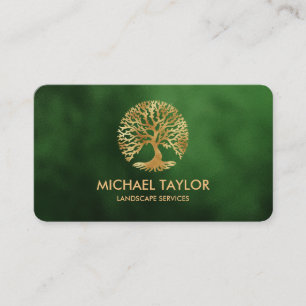 professional landscape tree service and lawn care business card