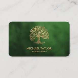professional landscape tree service and lawn care business card