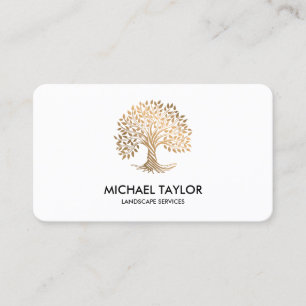 professional landscape tree service and lawn care business card