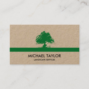 professional landscape tree service and lawn care business card