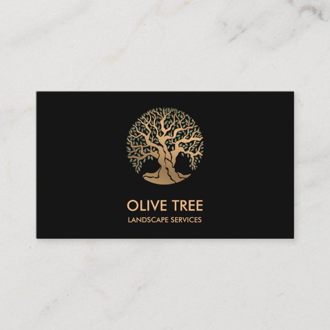 professional landscape tree service and lawn care  business card (Front)
