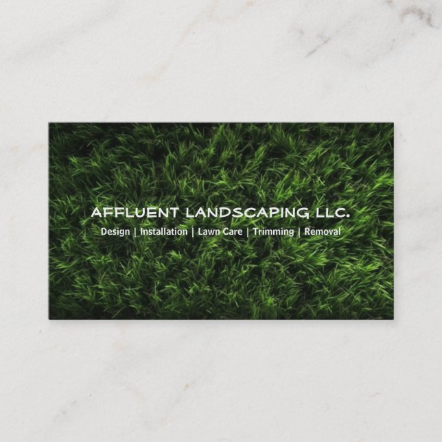 Professional Landscaping Company Business Card (Front)