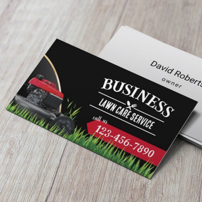 Professional Landscaping & Lawn Care Service  Business Card (Creator Uploaded)