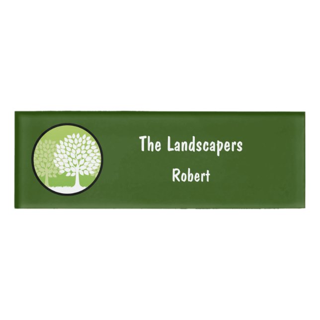 Professional Landscaping Service Staff Name Tags (Front)