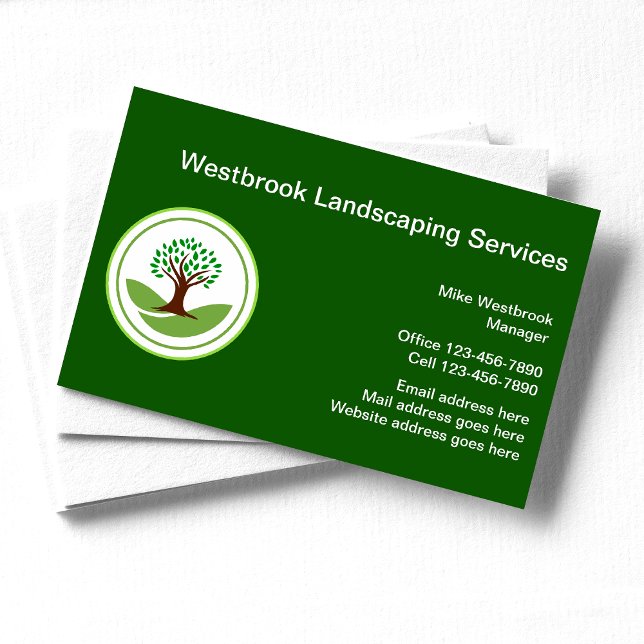 Professional Landscaping Services Business Card (Creator Uploaded)