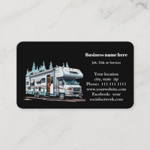 Professional large RV or recreational vehicle Business Card