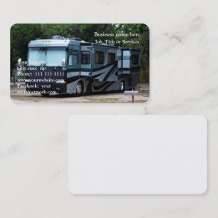 Professional large RV or recreational vehicle Business Card