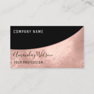 Professional Lashes Makeup Artist Rose Business Card