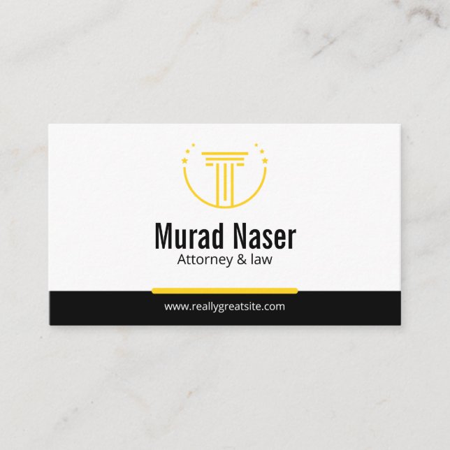 Professional Law & Justice Business Card  (Front)