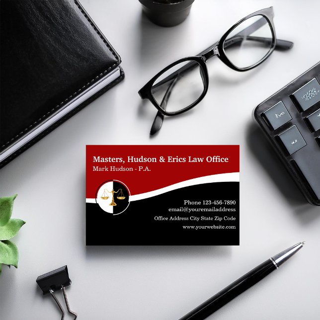 Professional Law Office Attorney Business Cards (Creator Uploaded)