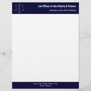 Professional LAW OFFICES Customized Letterhead