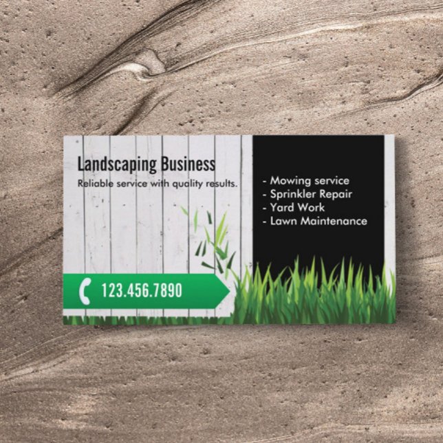 Professional Lawn Care & Landscaping Business Card (Creator Uploaded)