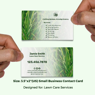 Professional Lawn Care & Landscaping Business Card