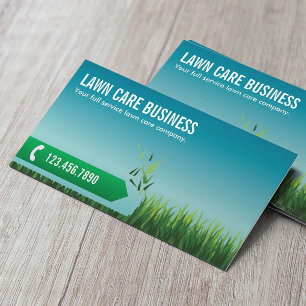 Professional Lawn Care & Landscaping Service Business Card