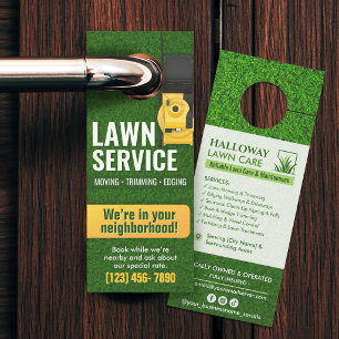 Professional Lawn Care Service Flyer Door Hanger